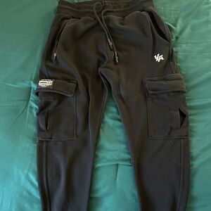 YoungLA Black Cotton-Blend Joggers